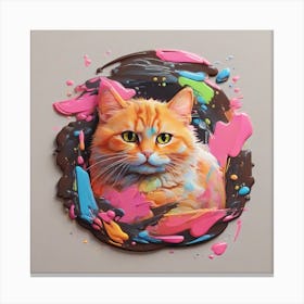 Orange tubby cat 4 Canvas Print