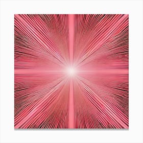 Abstract Red Sunburst Canvas Print