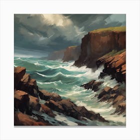 Stormy Seascape 3 Canvas Print