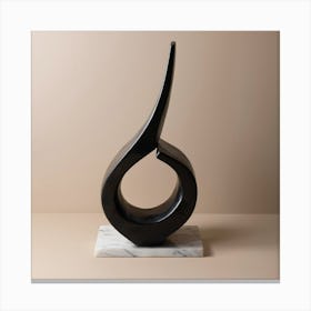 Black Marble Sculpture Canvas Print