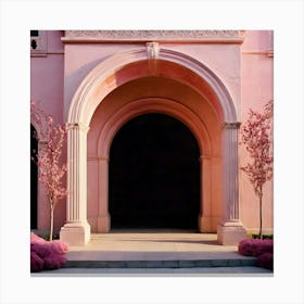 Pink Building Stock Videos & Royalty-Free Footage Canvas Print