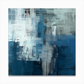 Abstract Painting, Blue And White Canvas Print