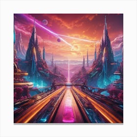 Utopia Futuristic City Canvas Print