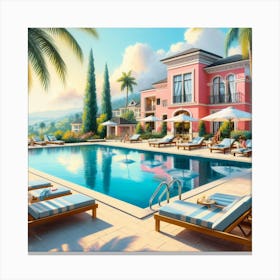 Of A Pool Canvas Print