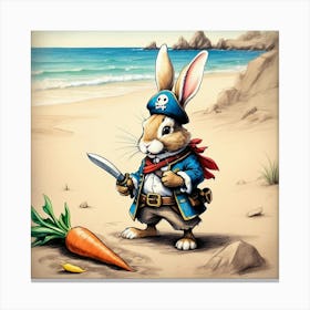 Pirate Bunny 13 Canvas Print