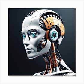 Cyborg Woman 39 Canvas Print