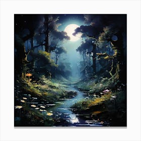 Night In The Forest Canvas Print