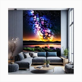 Galaxy Wall Mural 4 Canvas Print