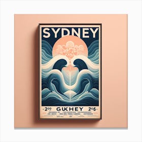 Sydney Travel Poster 1 Canvas Print