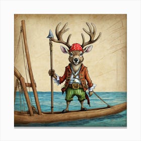 Pirate Deer 7 Canvas Print