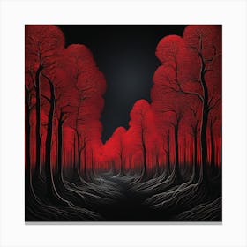 Red Forest 1 Canvas Print