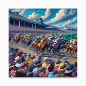 Horse Race Canvas Print