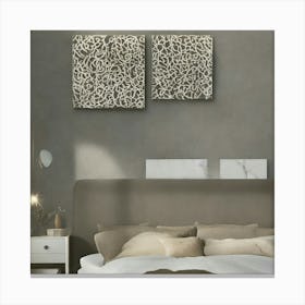 Grey Bedroom 3 Canvas Print