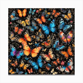 Butterflies In The Sky 1 Canvas Print