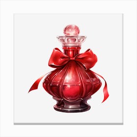 Red Perfume Bottle 9 Canvas Print