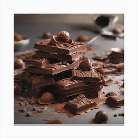 Pieces of Chocolate Canvas Print