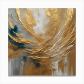 Abstract Gold Painting 6 Canvas Print