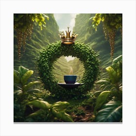 Cup Of Tea In The Forest Canvas Print