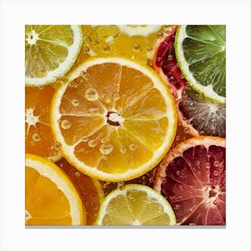 Citrus Fruit Slices Canvas Print