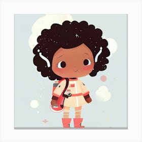 Little Girl In Space Canvas Print