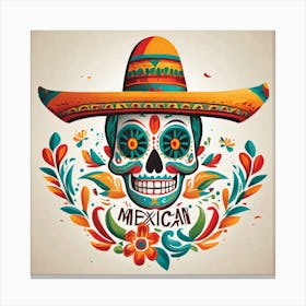 Mexican Skull 77 Canvas Print