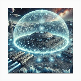 Cometary Shields And Cosmic Interference Canvas Print