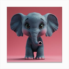 Cute Elephant 1 Canvas Print