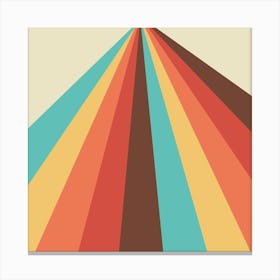 Retro Lines Design Pattern Stripes Colorful Prism Digital Art Canvas Print