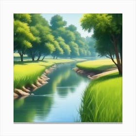 River In The Grass 27 Canvas Print