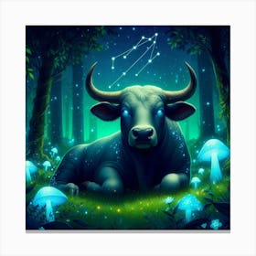 Bull Zodiac Sign 6 Canvas Print