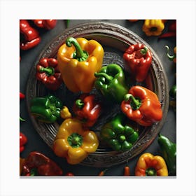 Colorful Peppers 11 Canvas Print