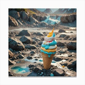 Frozen Ice Cream Canvas Print