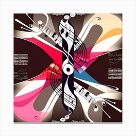 Abstract Music Background Canvas Print