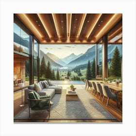 Living Room In The Mountains 2 Canvas Print