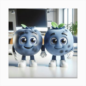 Blueberry Couple Canvas Print