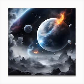 Space Landscape Canvas Print