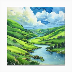 River Valley Canvas Print