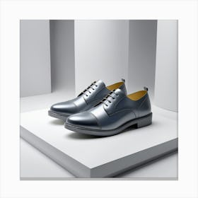 Grey Derby Shoes Wall Art Decoration Canvas Print