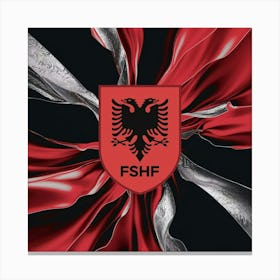 Albania National Football Team Logo Wall Art 20 Canvas Print