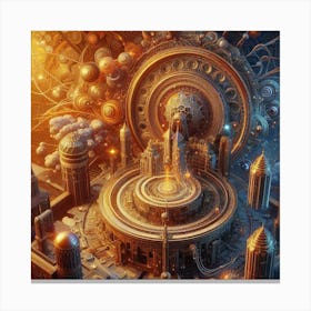 Futuristic City Canvas Print