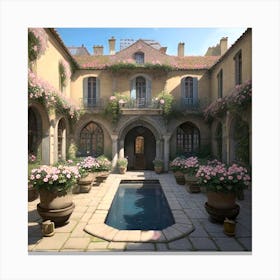 courtyard with impluvium Canvas Print