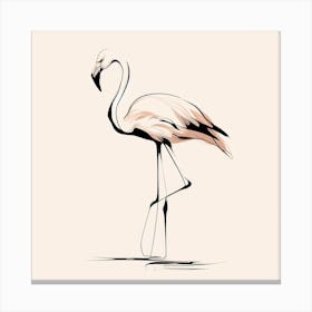 Flamingo drawing 1 Canvas Print