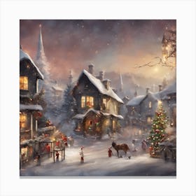 Christmas Village Canvas Print