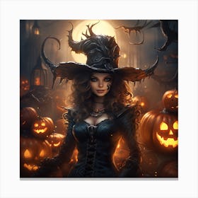 Halloween Witch 1 Canvas Print