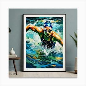 Swimming In The Water Canvas Print