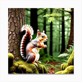 Squirrel In The Forest 146 Canvas Print