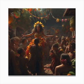 Woman In A Costume 3 Canvas Print