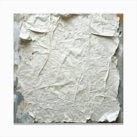 Abstract Art Featuring A Crumpled White Sheet Surface Rich With Texture Showcasing Wrinkles And Cre 2 1 Canvas Print