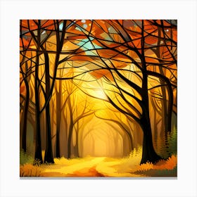 Stunning Image That Combines The Warm Colors Canvas Print