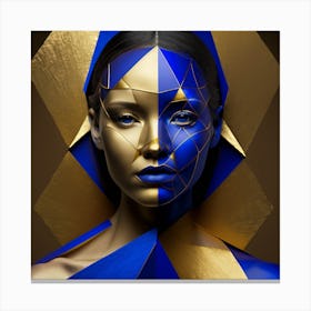 Geometric Portrait Of A Woman Canvas Print